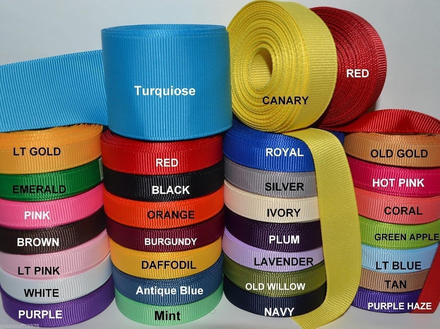 Grosgrain Ribbon 1.5" Wide 2 Yards Solid Color for Gifts
