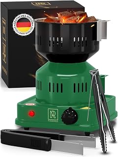 M. ROSENFELD Hornillo de carbón eléctrico para shisha – Fire Tower 3.0 (Verde)