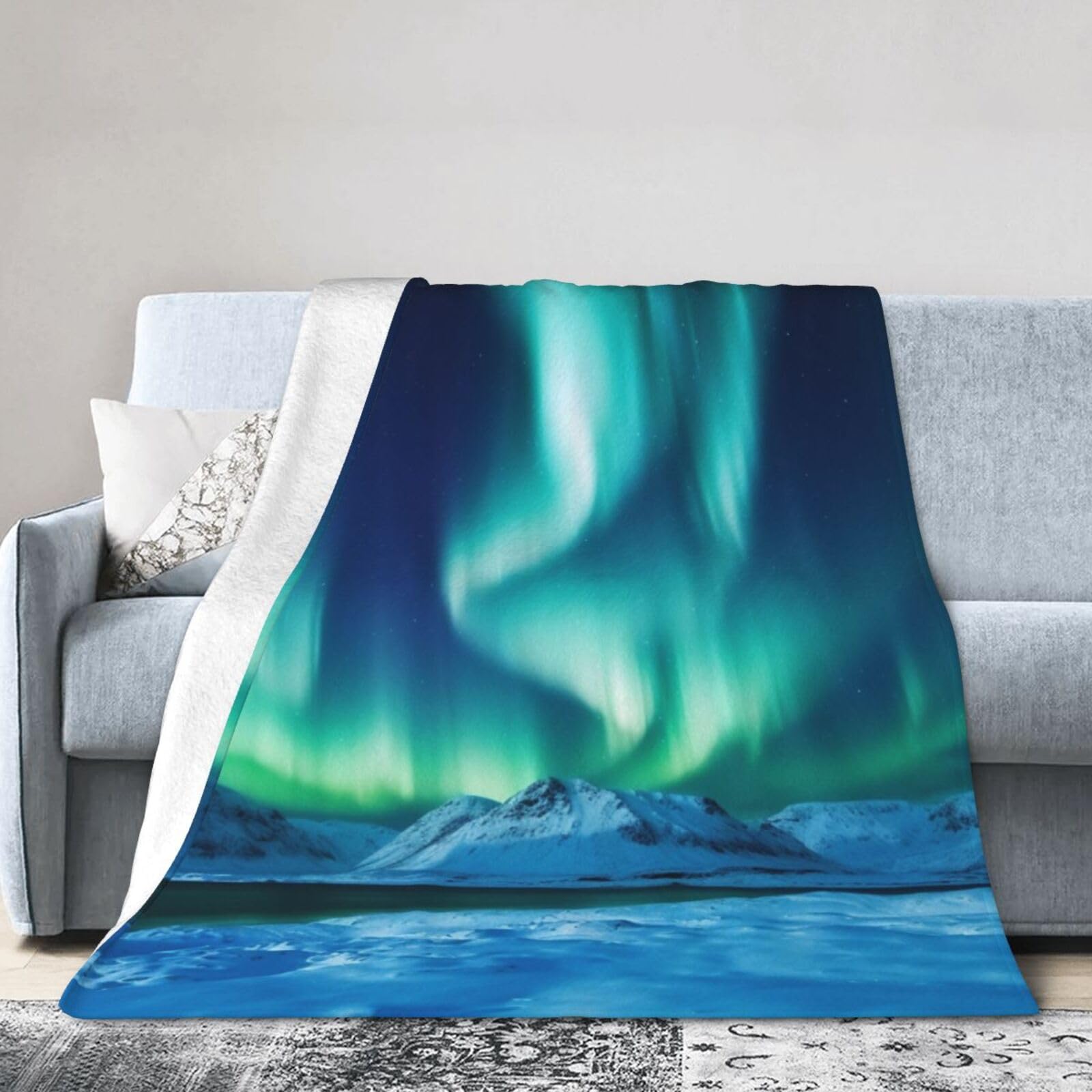 Couverture micro-polaire Northern Lights pour lit et canape