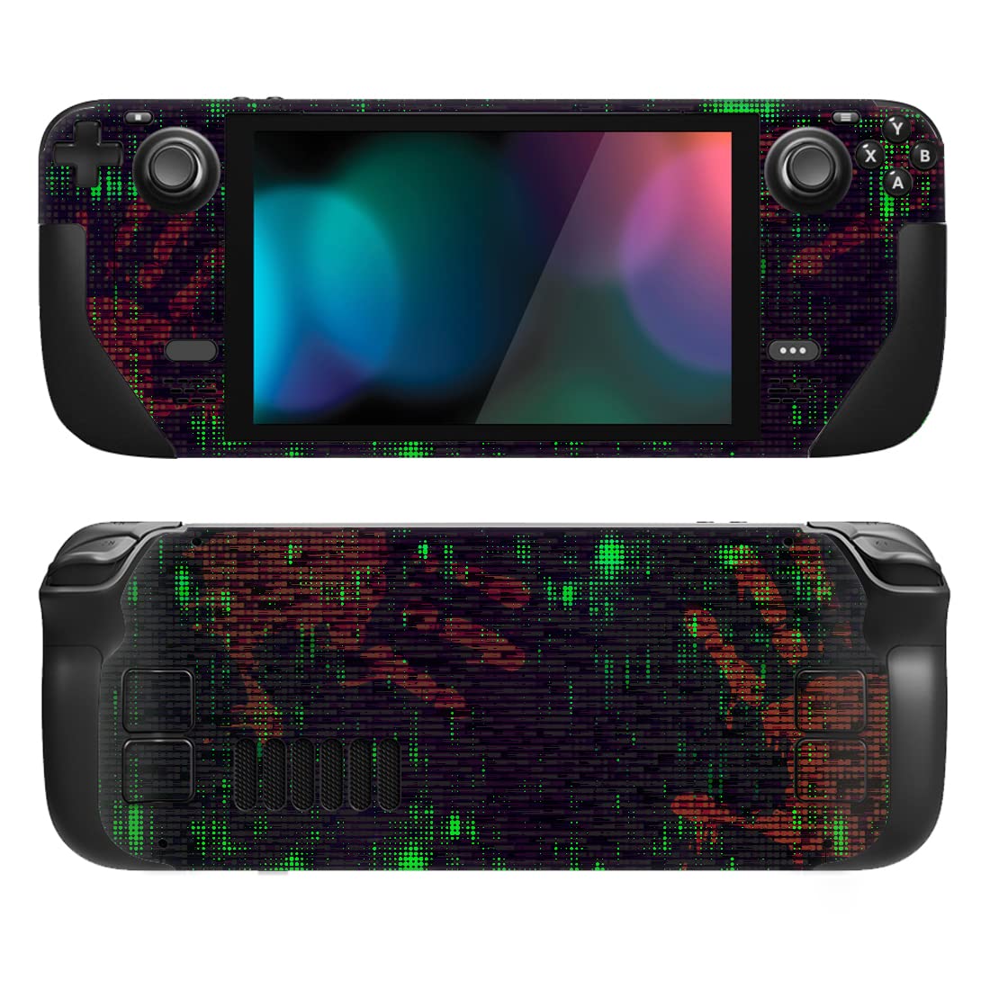 playvital Full Set Protective Skin Decal for Steam Deck LCD, Custom Stickers Vinyl Cover for Steam Deck OLED - Messy Code — view 27