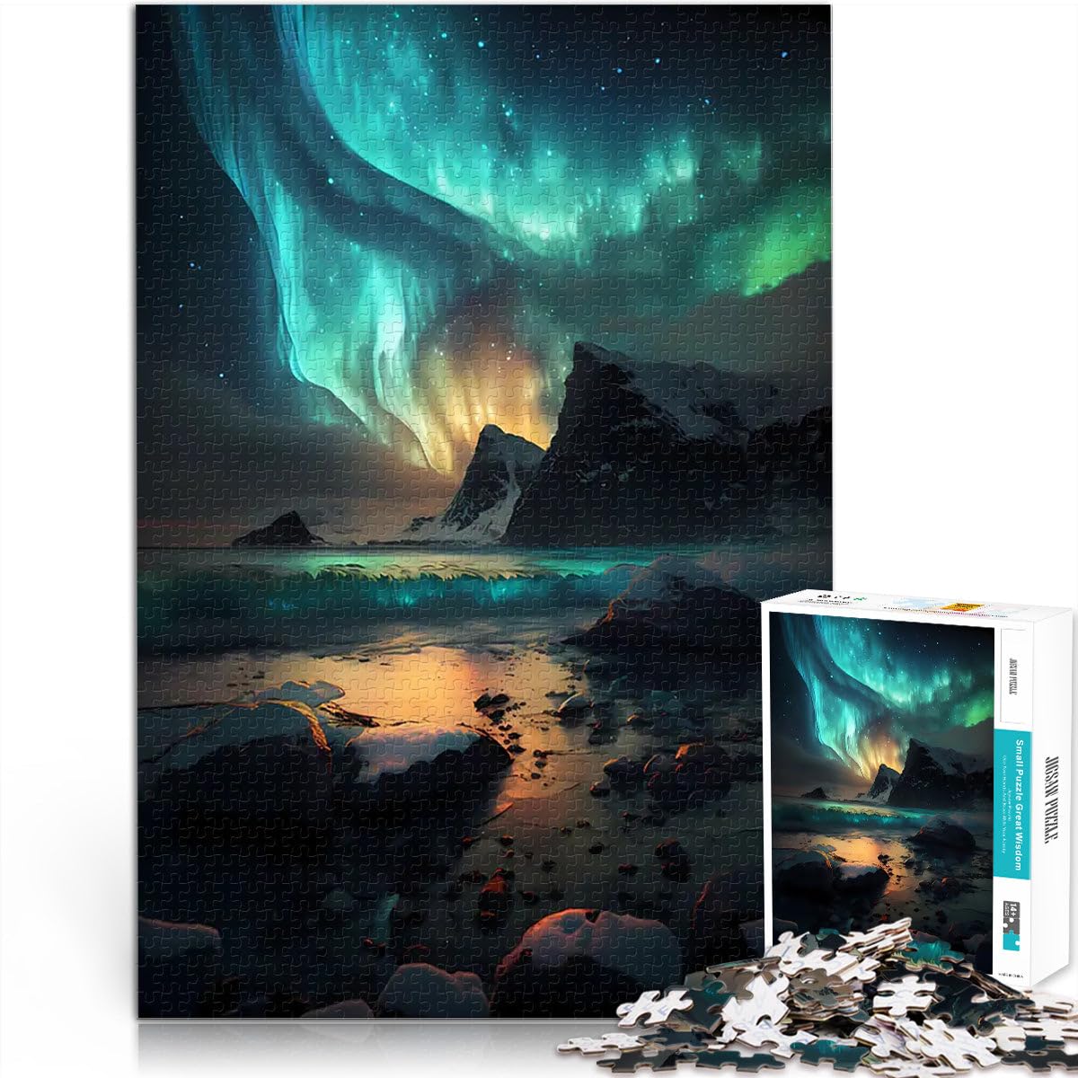 Jigsaw Puzzle for Adults 1000 Pieces Arctic Northen Lights Spiele Spielzeug Geschenk Einzigartige Wohndekoration und Geschenke75x50cm — image 1