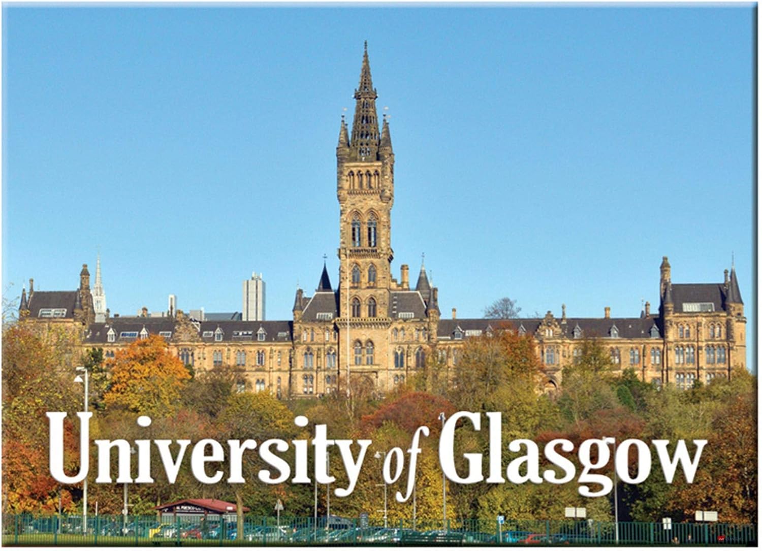 University of Glasgow Scenic Metallic Fridge