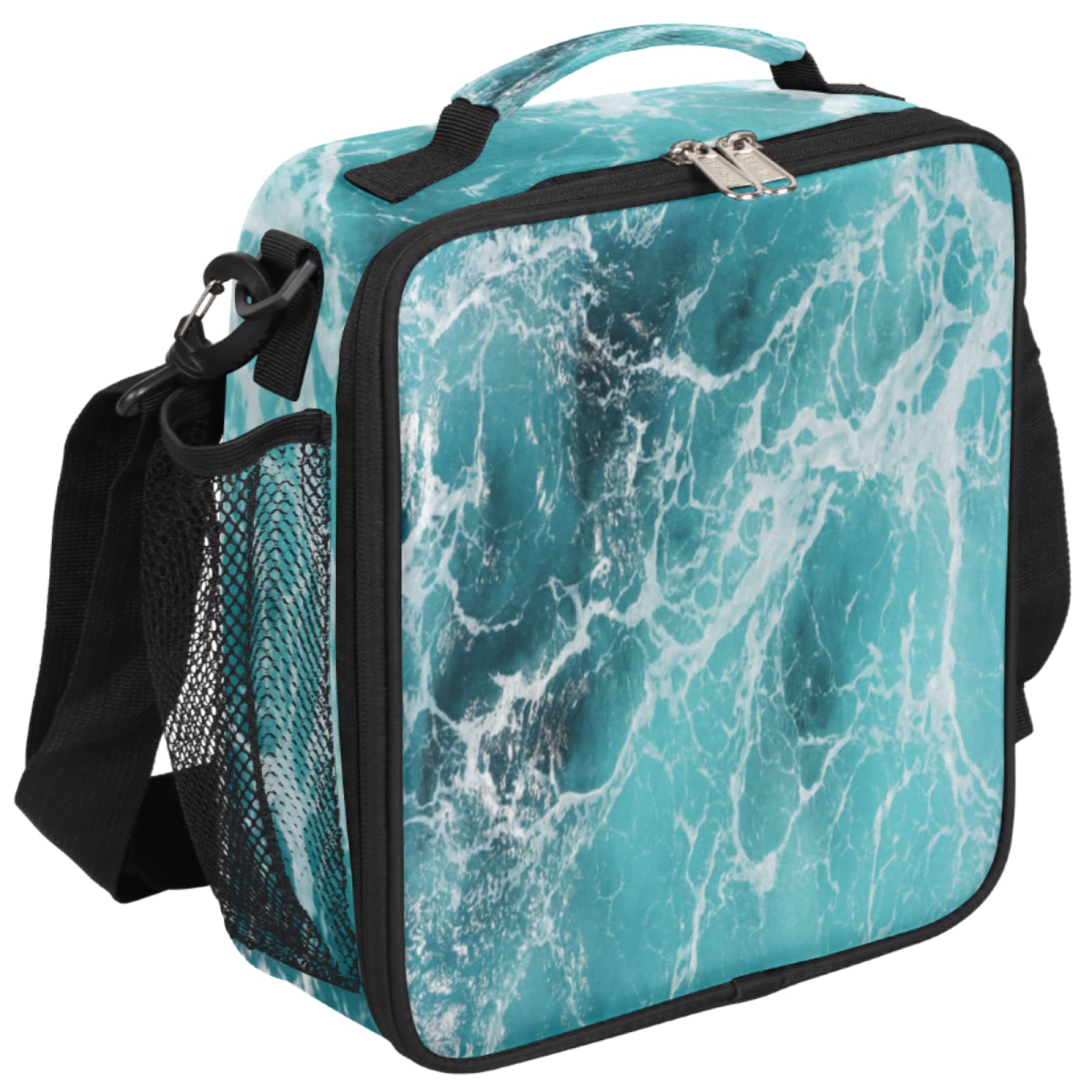 teal lunch tote