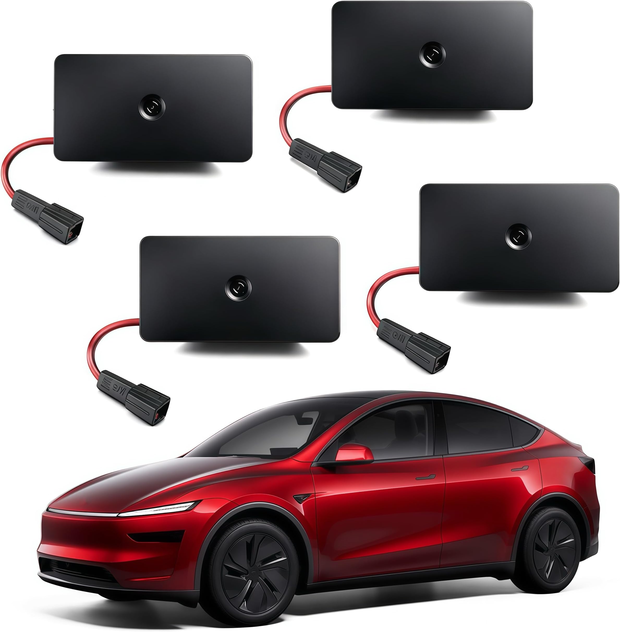 LOWEEY 4K Car Door Lights Logo Projector, Premium Accessories Compatible with All Tesla Model Y Juniper Model 3 Highland X S, OEM Style Ultra-Bright No Fade 3D Laser Puddle Welcome Ghost Light(2 Pack)