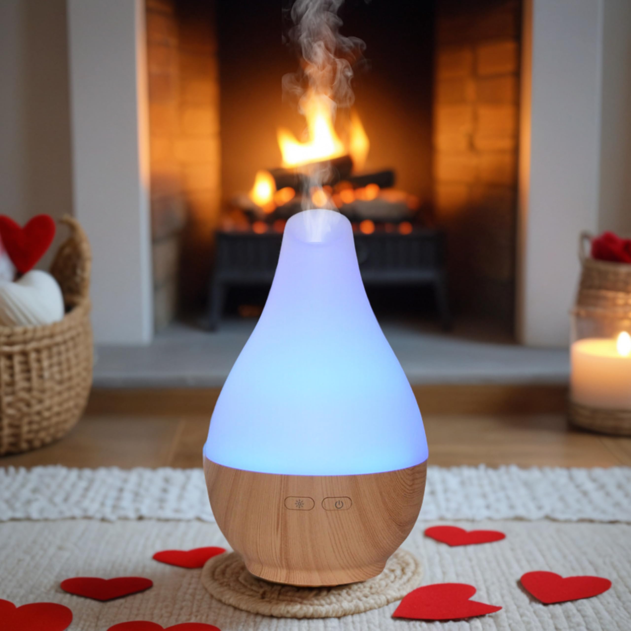 Zen’Arôme Diffuseur Huile Essentielle Julia – Diffuseur Ultrasonique Aromathérapie à Froid – Diffuseur Électrique Parfum Maison – Humidificateur, Éclairage LED Coloré, Arrêt Automatique et Silencieux