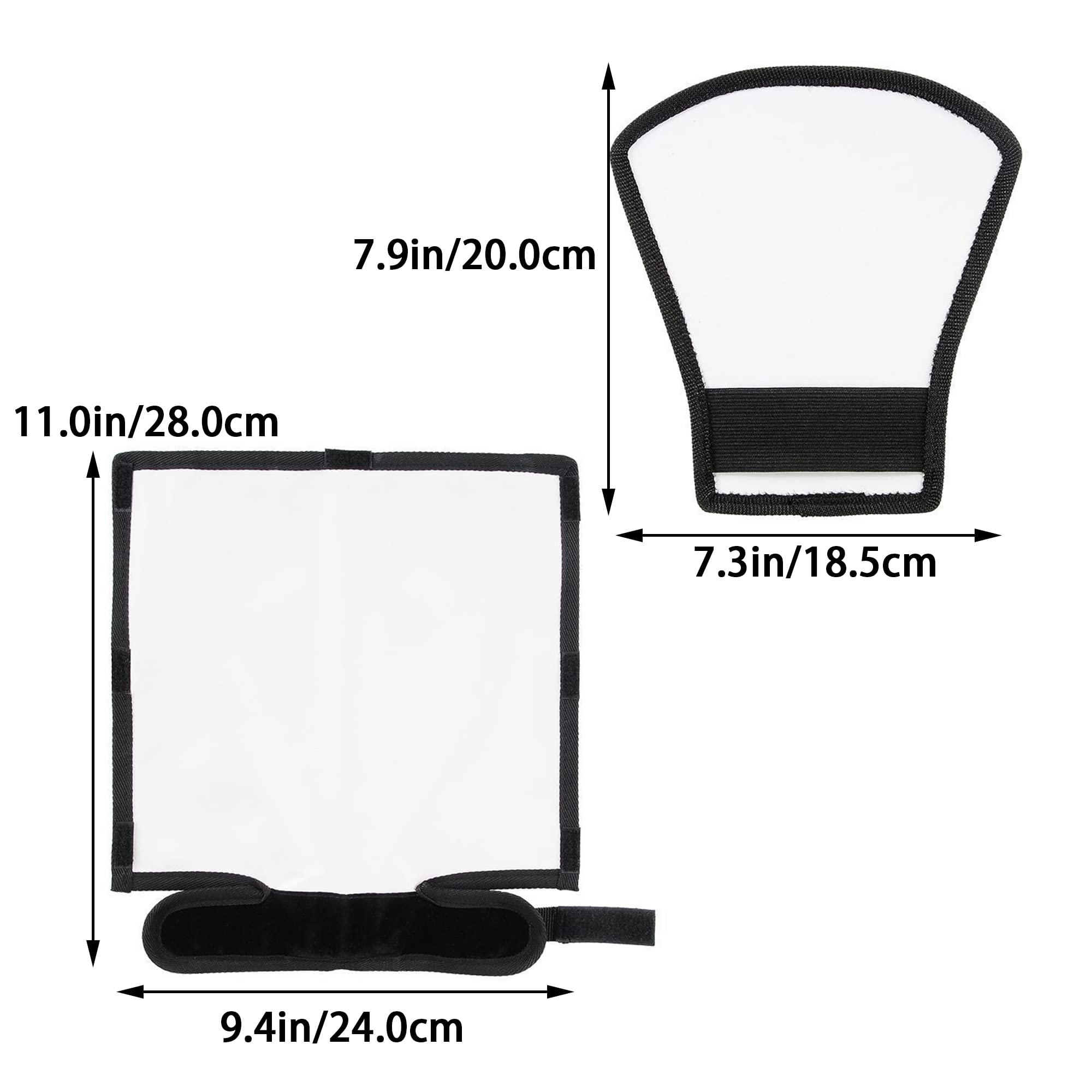 2PCS Difusor De Flash Speedlite Softbox Difusor de Flash Plateado Reflector De Flash PequeñO Softbox portátil Plegable Difusor De Flash PortáTil Reflectores portátil para fotografía