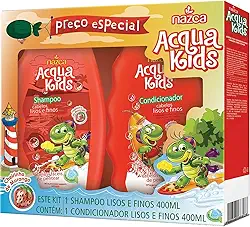 Nazca Cosméticos Kit Shampoo + Condicionador Acqua Kids Lisos E Finos 250Ml