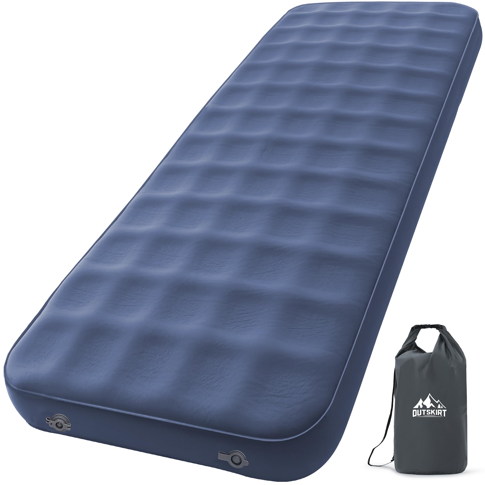 OUTSKIRT Ultralight Self Inflating Sleeping Pad, 4" Thick Camping Mattress , 9.5 R-Value Insulated Sleeping Mat, Portable Camping Bed for Tent, Car, Truck or Van, 4 Season Camp Mattress