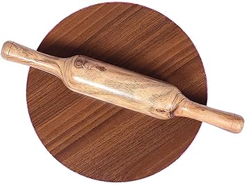 Wooden chakla belan Rolling Pin & Board Rolling Pin & Board (Pack of 1), Wooden Rolling pin board0002