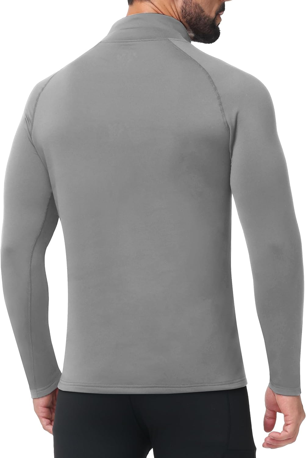 Roadbox Men's Thermal Compression Shirts Mock Turtleneck Long Sleeve, Fleece Lined Undershirt Base Layer for Winter Workout - Image 3