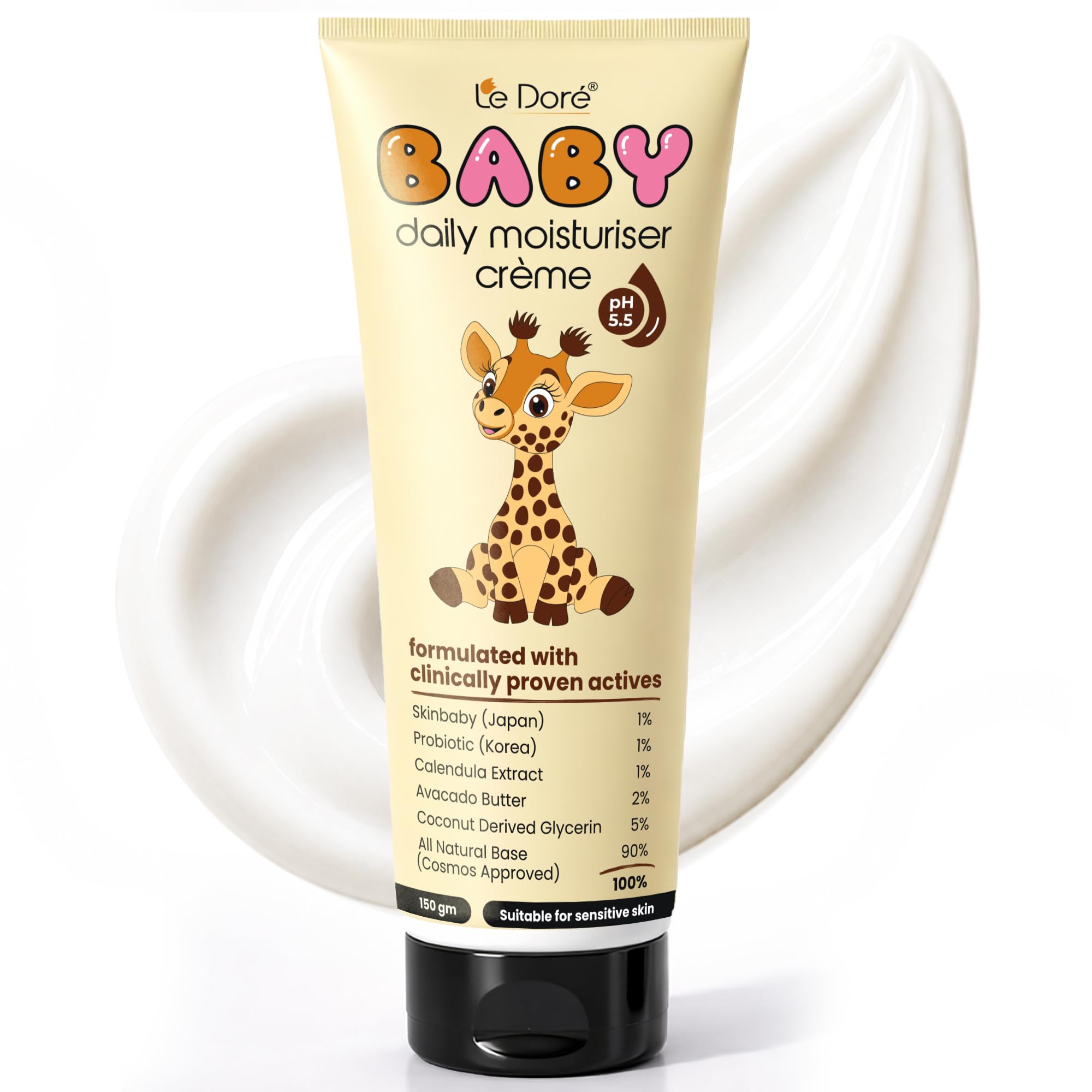 Le Dore Baby Daily Moisturizing Lotion | Suitable For Baby’s Delicate Skin | With Japanese & Korean Ingredients | Hypoallergenic, Sulfate and Paraben-Free | Skin Friendly Ph | COSMOS Approved | 150g-image-25