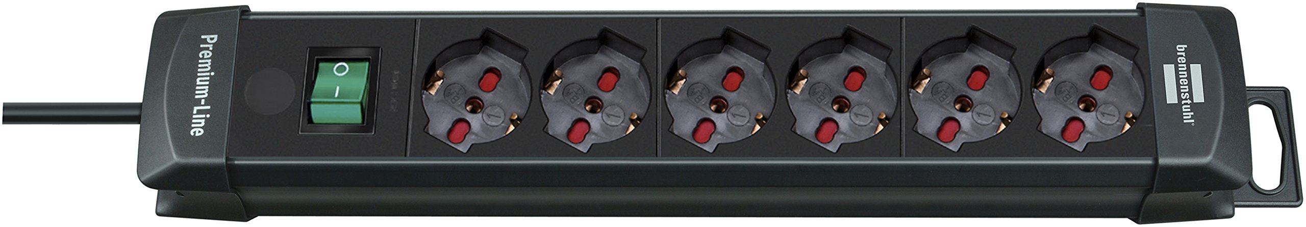 Multiprise Brennenstuhl Premium-Line 6 Prises Noir 3 m avec Interrupteur