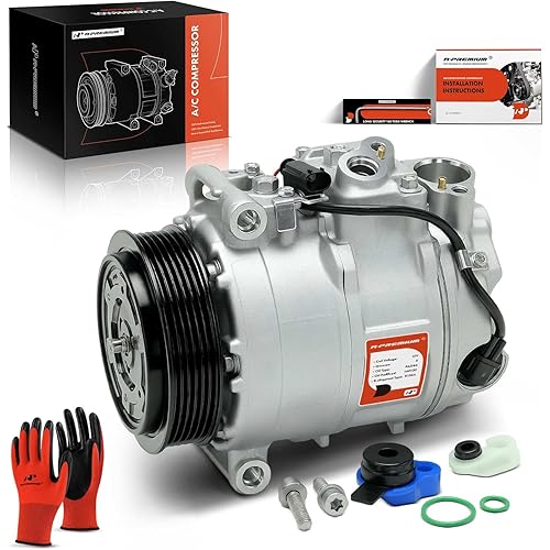 A-Premium Air Conditioner AC Compressor with Clutch Compatible with Mercedes-Benz C-Class C230 C320, CLK-Class CLK320 CLK350, E-Class E300 E350, G-Class G500 G550, S-Class & More