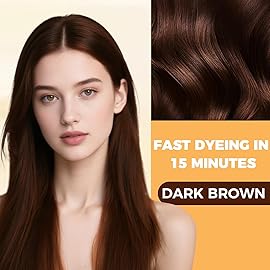 YOURTONE Dark Brown Hair Dye Shampoo 3 in 1 for Gray Hair Coverage, Hair Color Shampoo for Women Men, Herbal Ingredients Champu Para Pintar el Cabello (16.9 Oz)
