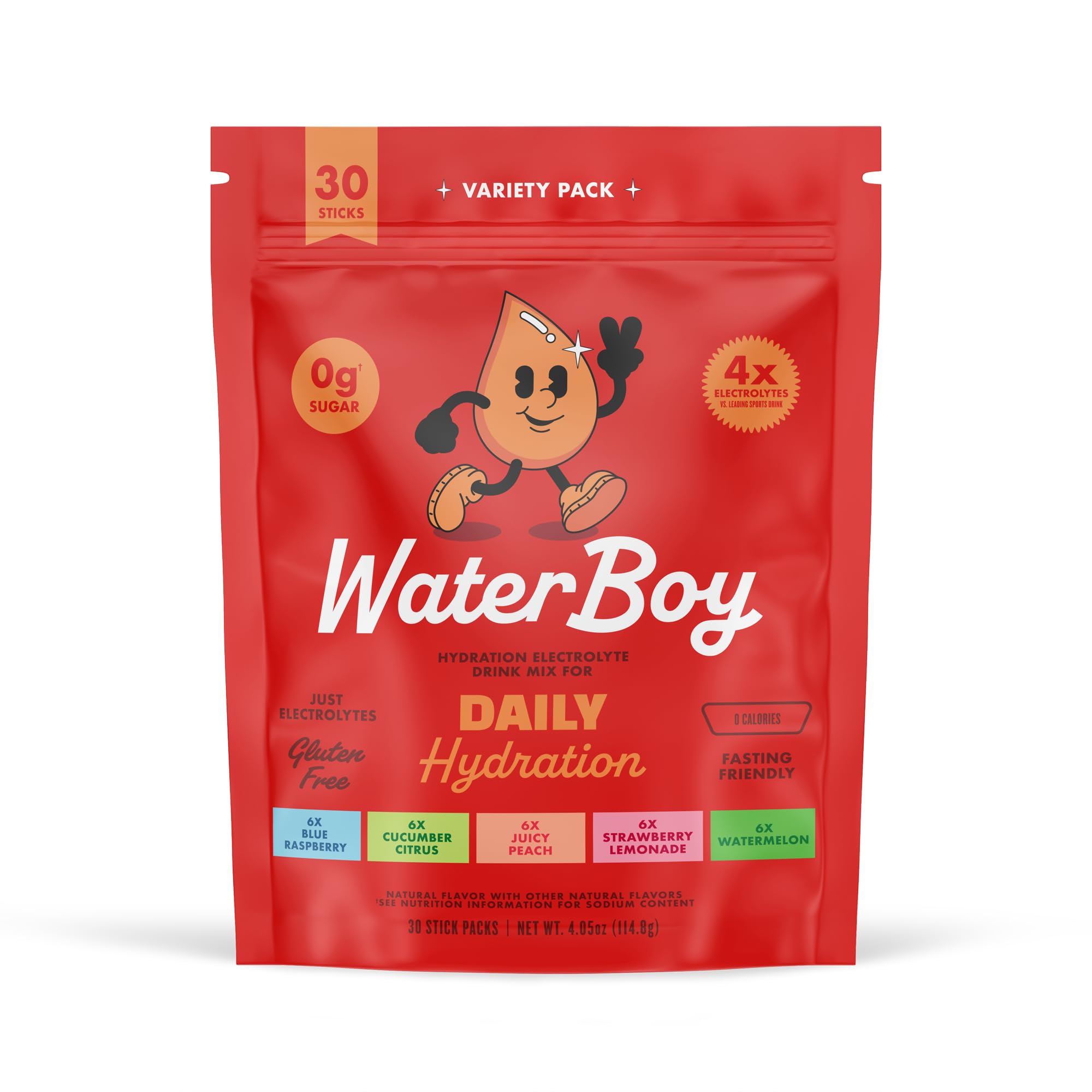WaterBoy Daily Hydration, Sugar Free Electrolytes