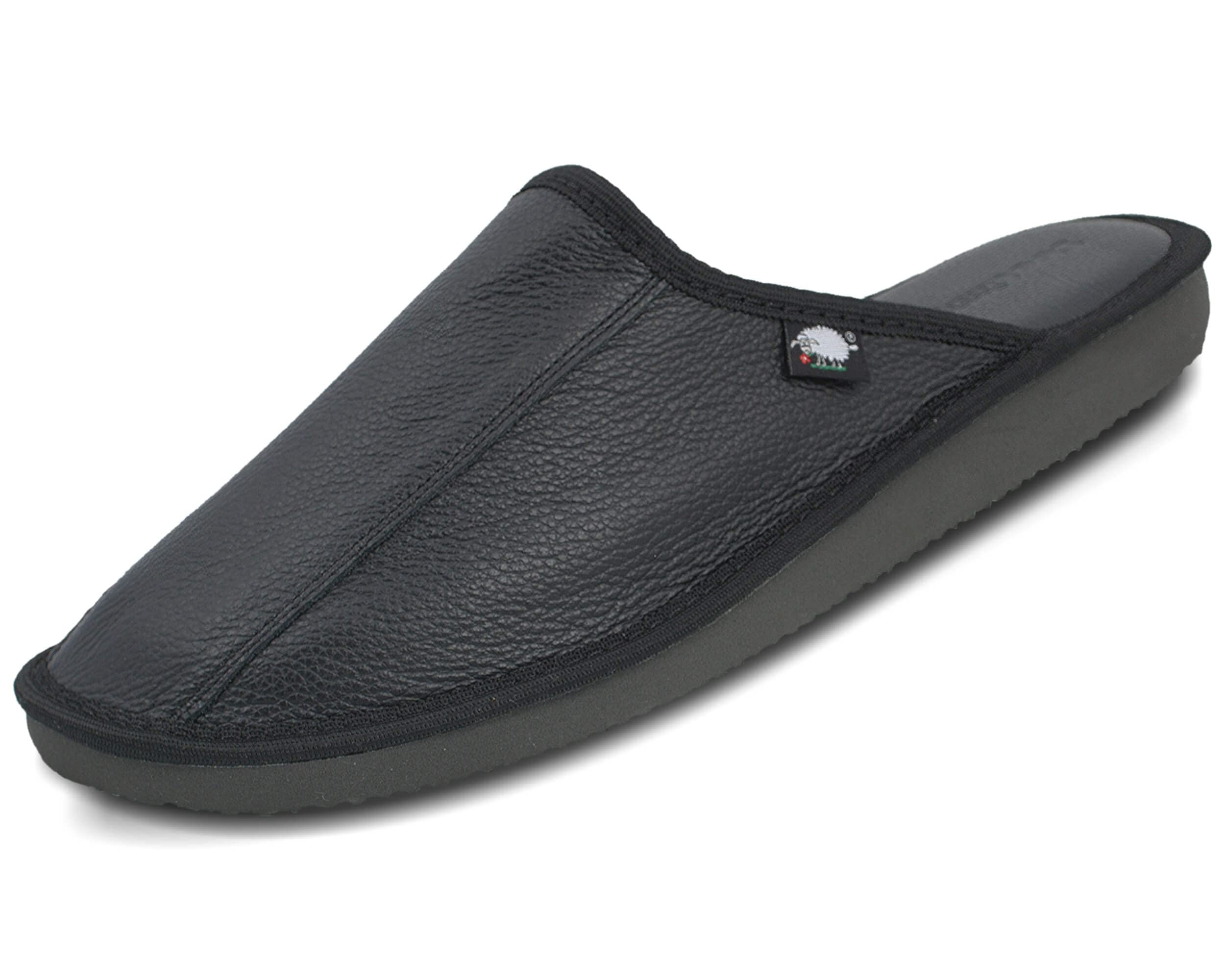 Mule Slippers Mens Slippers With A Back FOOTHUGSLeather Mule Men's
