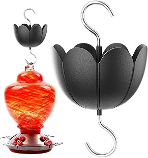 Bird Feeder Hook, Portable Bird Feeder Hooks for Pole, Flower Ant Moat for Hummingbird Feeder, Flower Shape Feeder Accessory Moat Hooks, Sturdy Moat Hooks for Outdoors, Patio, Garden, Wildlife