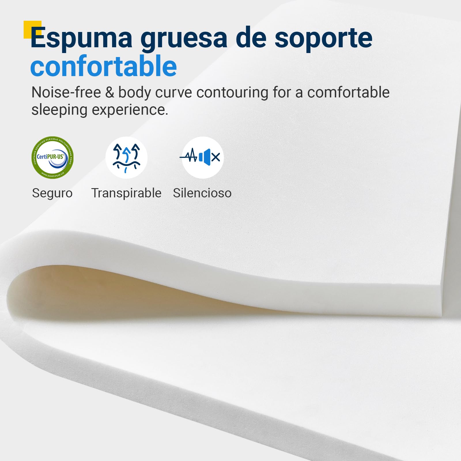 Avenco A-B-M02903 Colchón ensacados, Poliuretano Espuma Confort Muelles embolsados de 3 Zonas, Blanco-20cm, 90x200cm