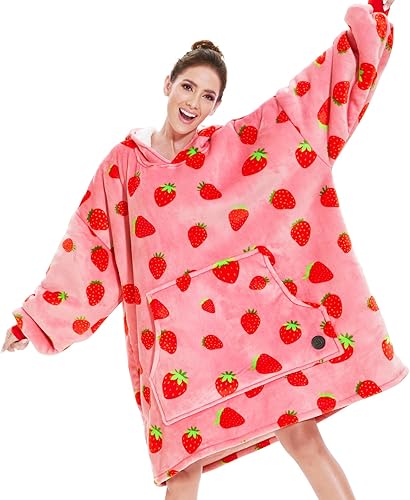 THREE POODLE Manta con capucha, manta Sherpa de gran tamaño para adultos, mujeres, hombres, niños, acogedora, cálida y mullida, talla única