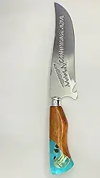 Faca Artesanal Churrascada 8' | Aço de Qualidade | Cabo Temático Churrasco e Cerveja