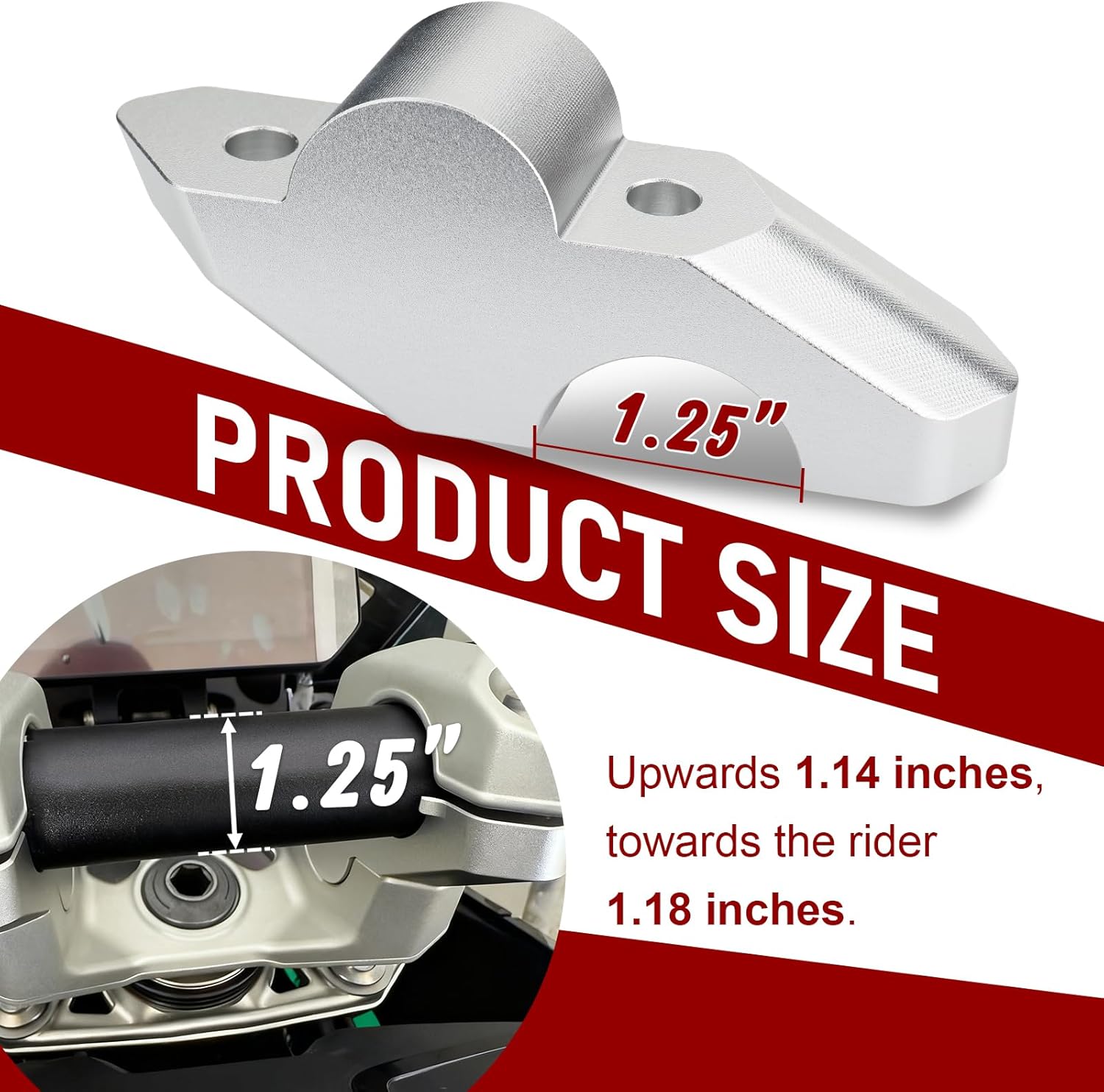 Handlebar Riser Handle Bar Clamp Extend Adapter for BMW 2023-2025 R1300GS