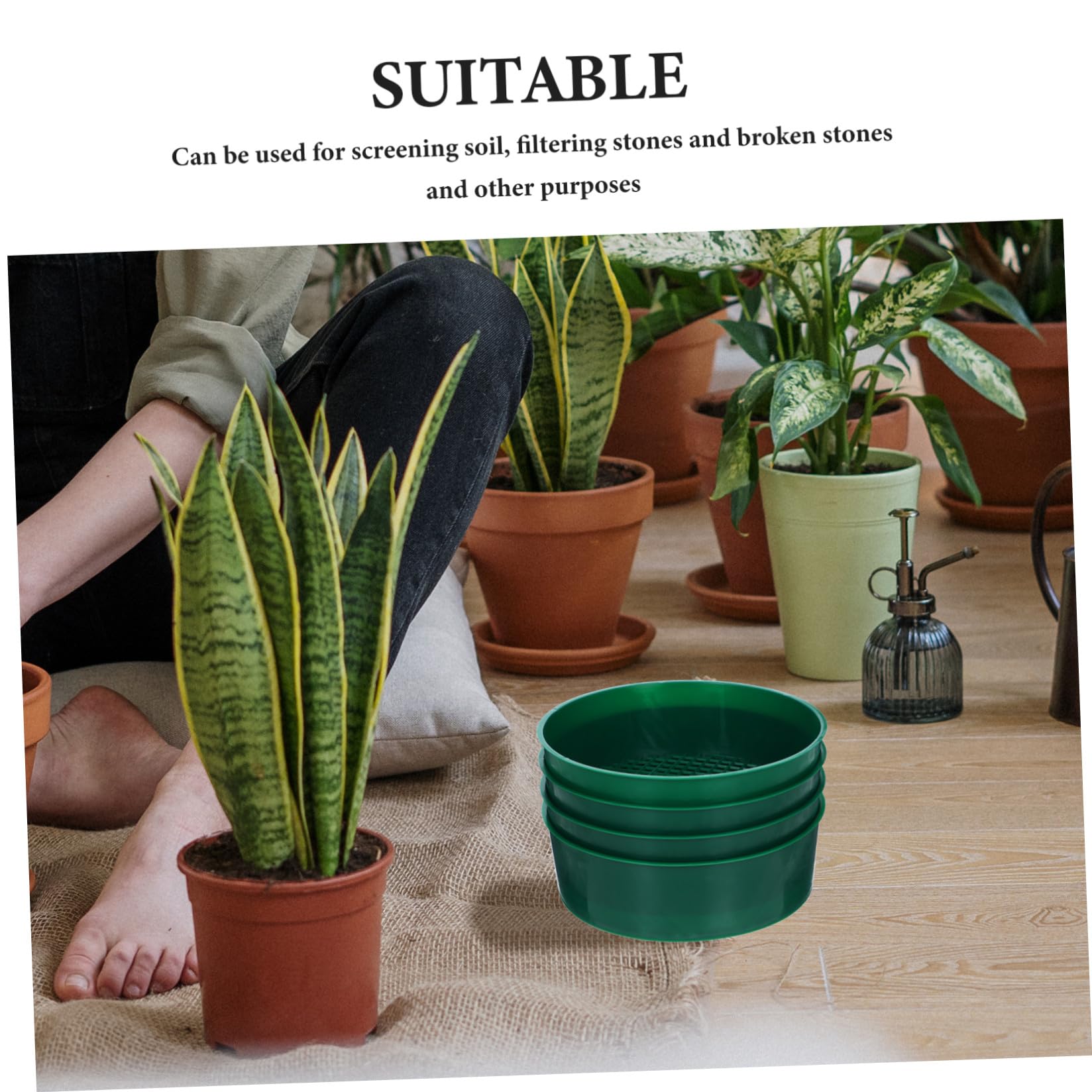 4 Ensembles Tamis De Jardinage Outil Multifonction pour Filtrer Sol Sieve pour Efficacité Jardinage 4 Pièces * 4