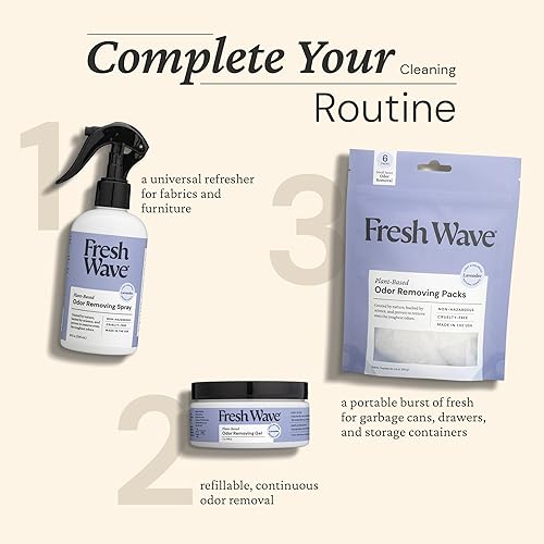 Miniatura 6 de Fresh Wave Gel para eliminar olores de lavanda 7 onzas paquete de 3 absorbentes de olores más seguros para el hogar eliminador de olores natural a