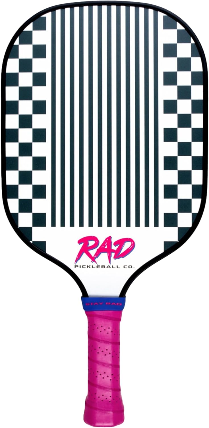 RAD Pickleball Paddle – USAPA Approved Pickleball Racket – Fiberglass Surface with Spin Grit Tech – Carbon Fiber Pickleball Paddle for Power & Control – Indoor & Outdoor