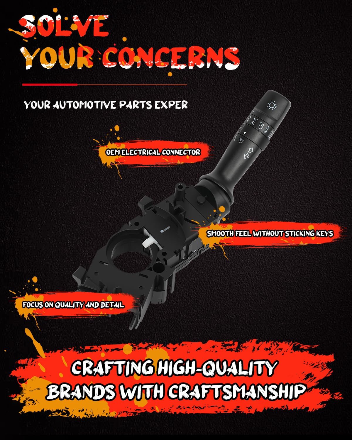 CCIYU Combination Switch - Compatible for Kia Optima 2011-2013 & Soul 2010-2013, Forte 2010-2013 | Replaces 934102M010 Fog Lamp Turn Signal Switch