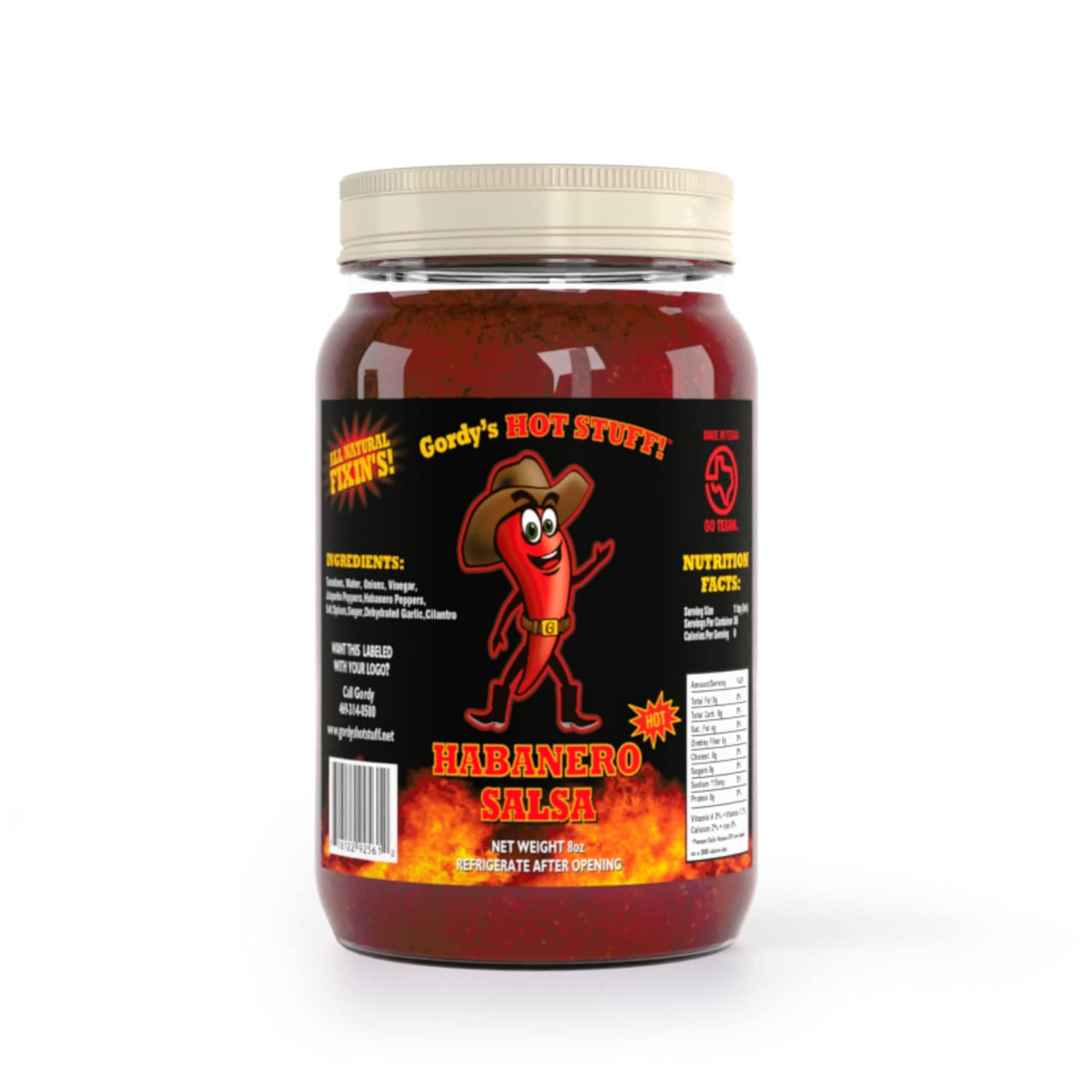 Salsa Habanero Gordy's Hot Stuff! - 8 oz