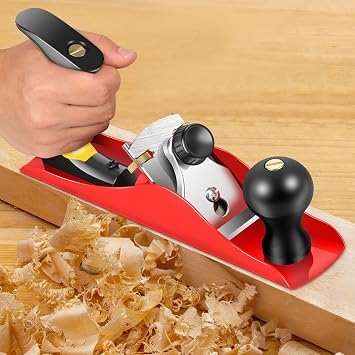 Hand Planer for Wood, Adjustable Wood Planer with 2 Inch Blade, High Hardness Smoothing Planer, Rustproof Bench Plane Hand Tool for Woodworking DIY Door Installation Trimming