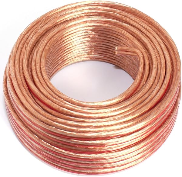 Kabel głośnikowy 2 x 2,50 mm2-25 m – przezroczysty – CCA – kabel audio – kabel głośnikowy