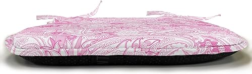 Vista 234 de Lunarable Orient - Juego de 6 cojines de asiento para silla, diseño de estrellas marroquíes, espirales y curvas abstractas, ilustración oriental