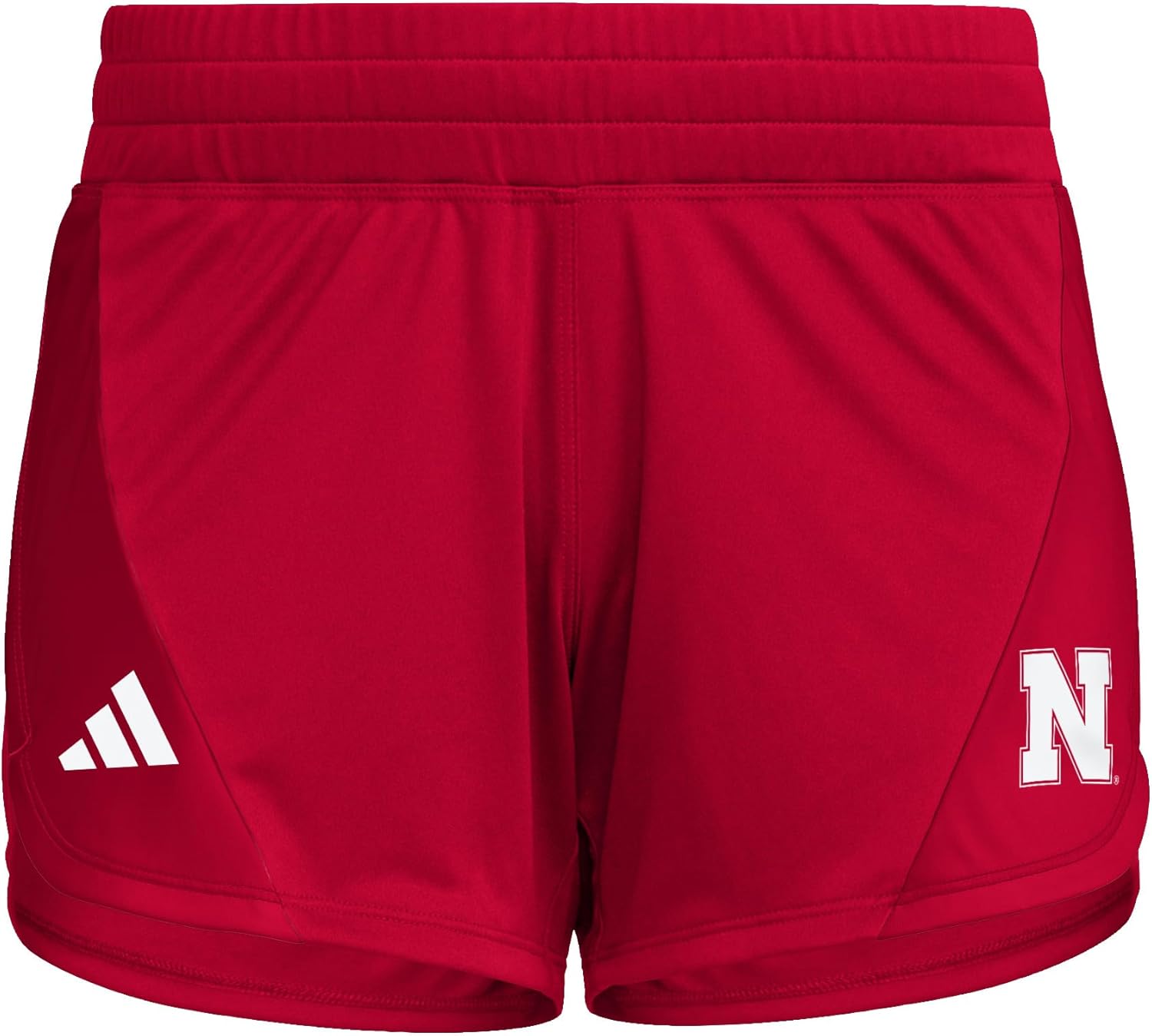 adidas Women's D4T Woven University of Nebraska Training Shorts, Team Power Red/White/NCAA Nebraska, Medium/3" Inseam