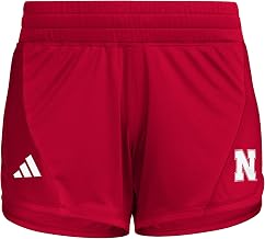 adidas Women's D4T Woven University of Nebraska Training Shorts, Team Power Red/White/NCAA Nebraska, Medium/3" Inseam