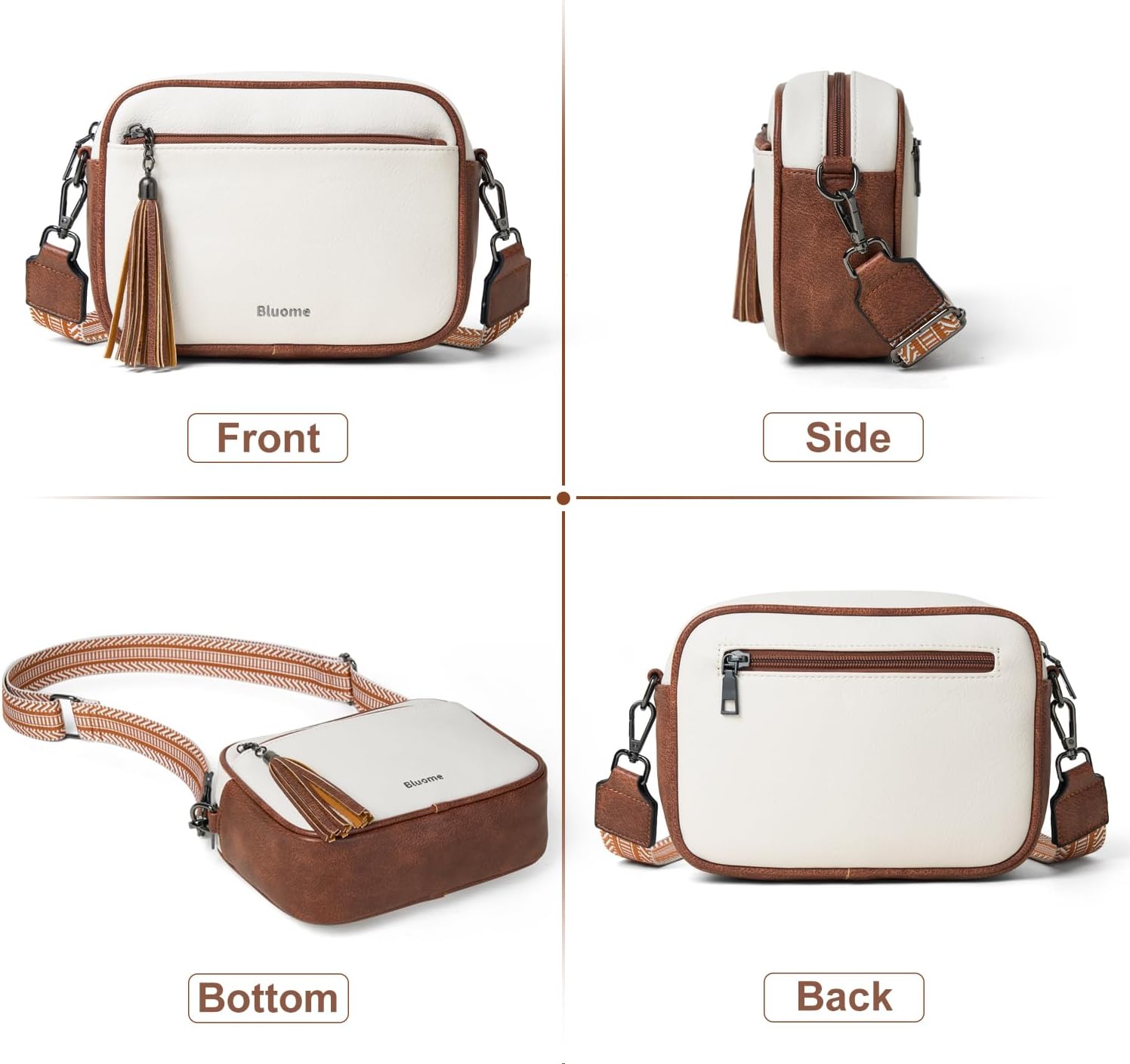 Bluome Small Crossbody Purse for Women – Multi Pocket Travel Purses Crossbody Bag Shoulder Handbags with Adjustable Strap - Image 5