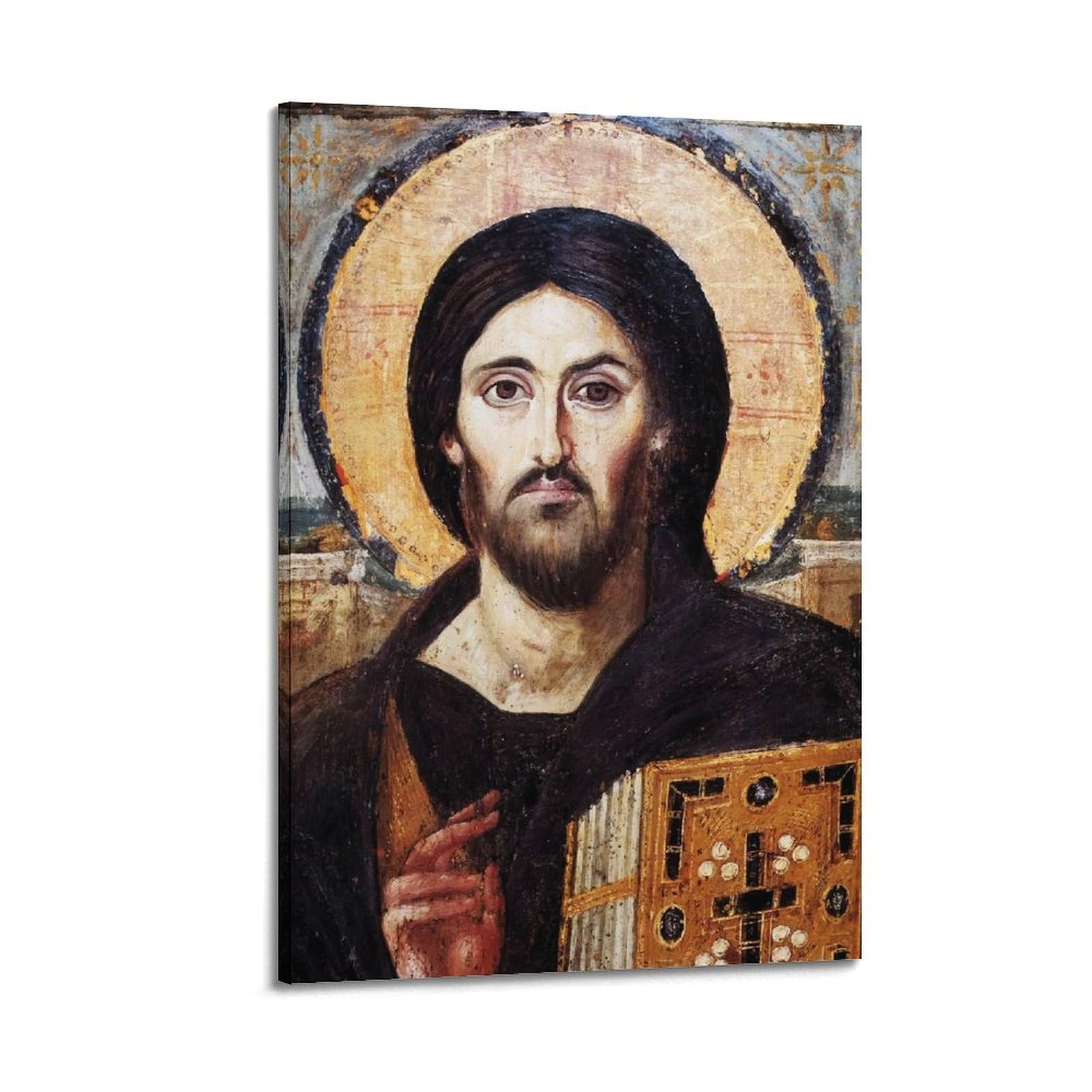 Jesus Christ Pantocrator of Saint Catherine's Monastery At Mount Sinai Poster Room Aesthetic Print Art Wall Painting Canvas Modern Bedroom Decor 24x36inch(60x90cm)