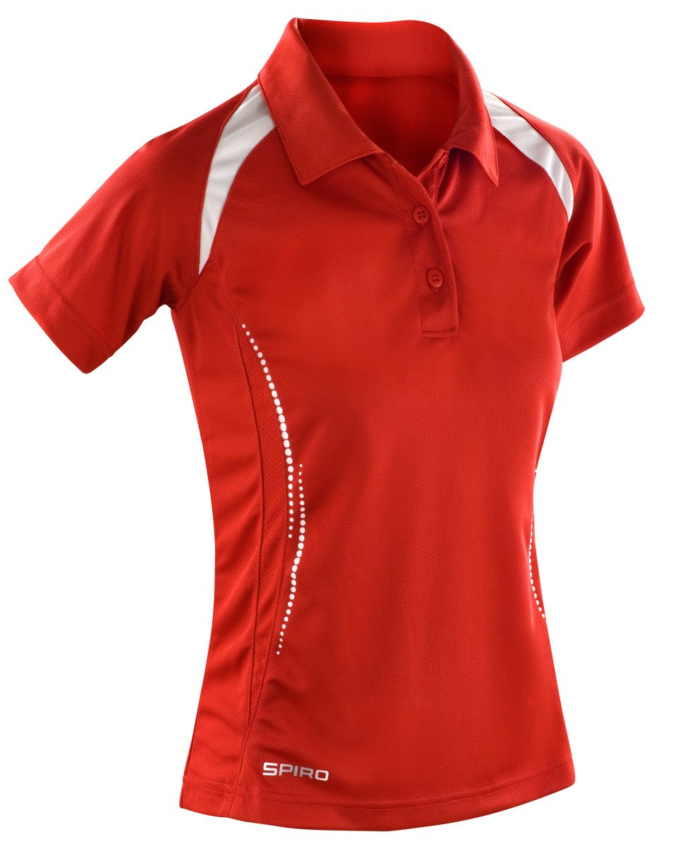 Spiro Ladies Team Spirit Polo Shirt Red/White M
