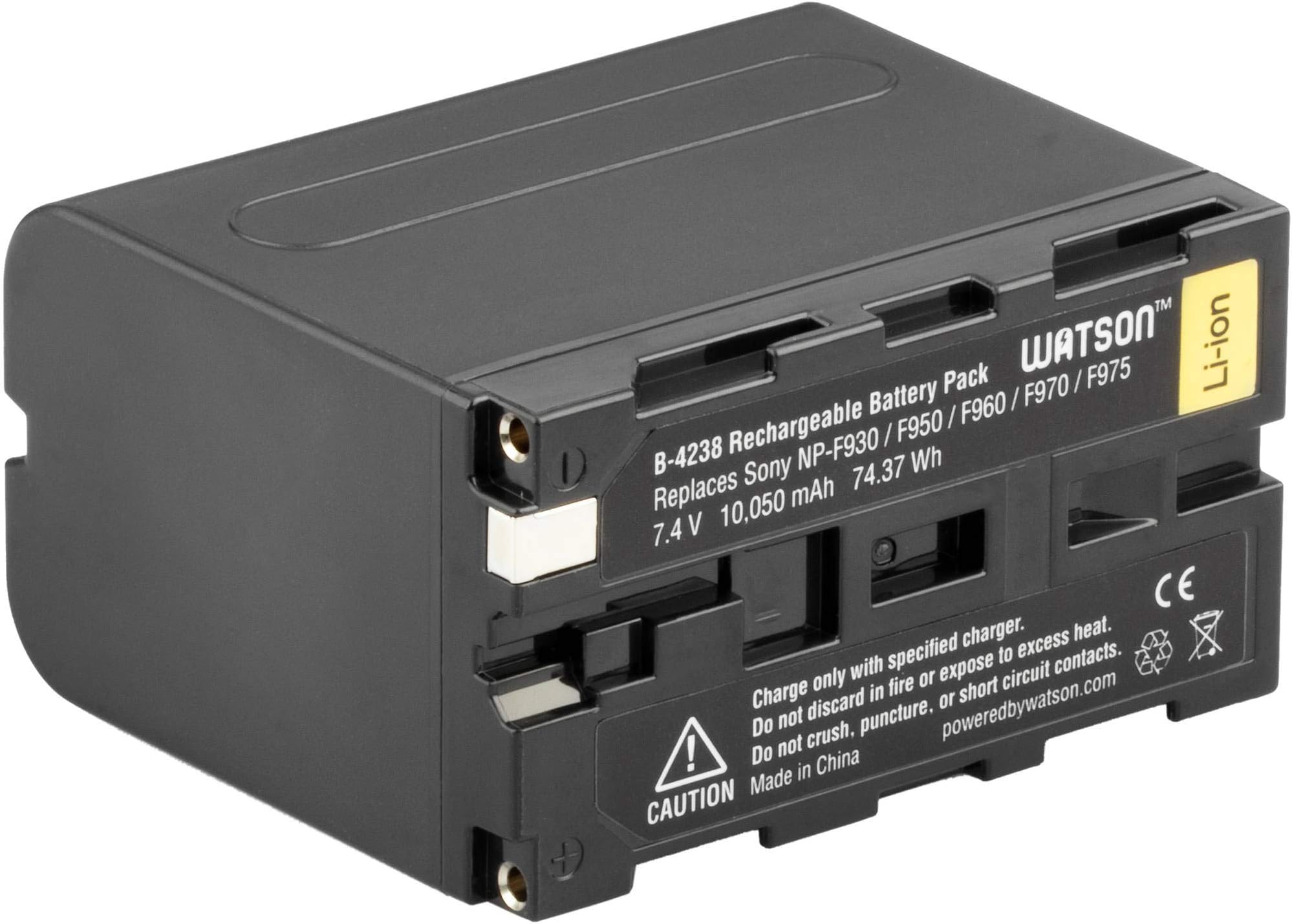 Watson NP-F970 High-Capacity Lithium-Ion Battery Pack (7.4V, 10,050mAh)