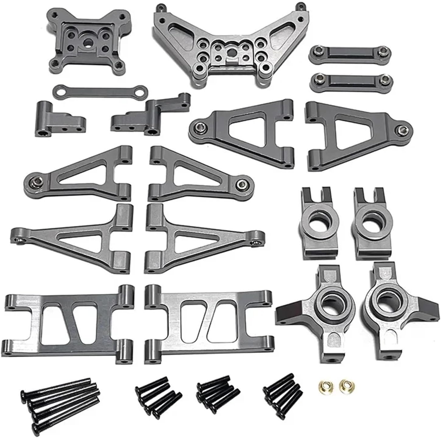 Steering Knuckle Models For MJX For Hyper Go 14301 14302 14301 1/14 Metal Steering Block Rear Hubs Etc RC Car Upgrades Parts Accessories(Titanium)