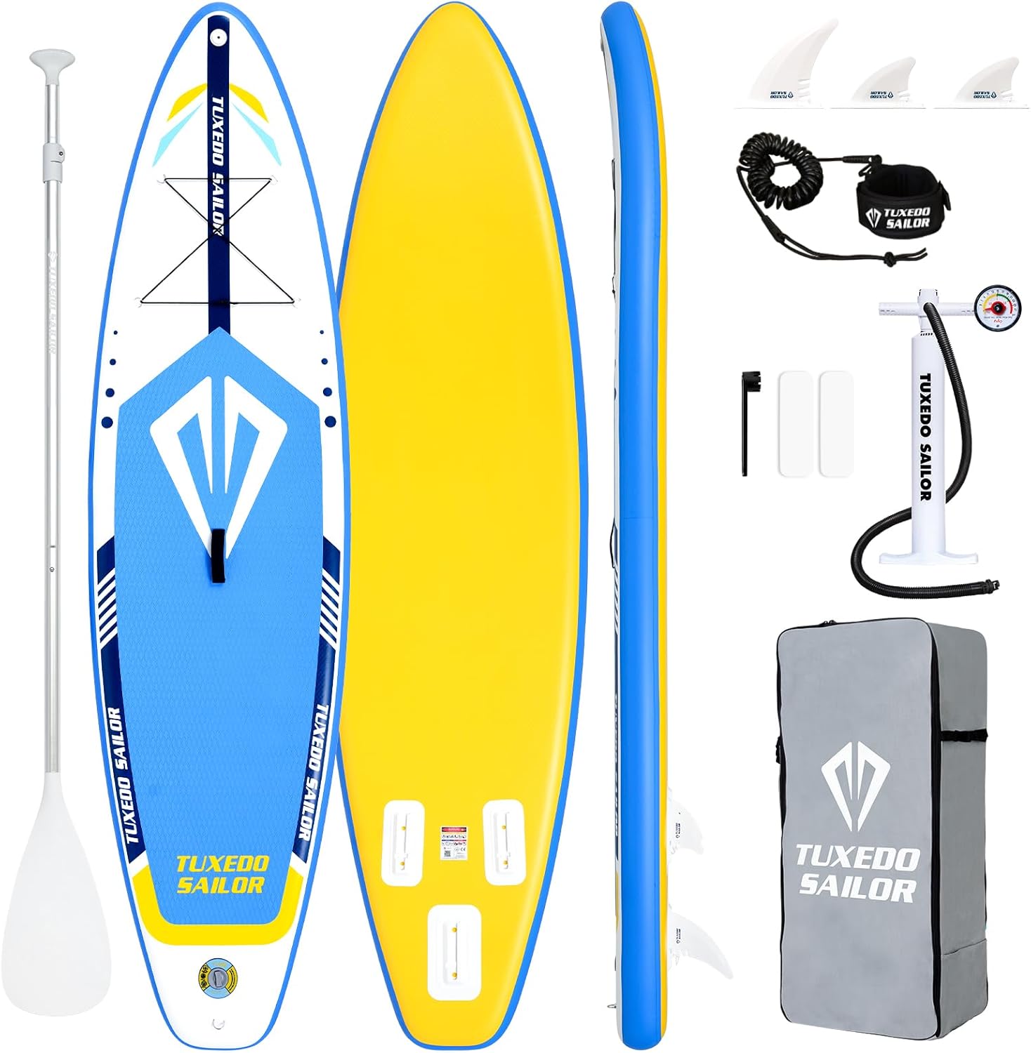 Tuxedo Sailor 10'6"33"6" Inflatable Stand Up Paddle Board with Premium SUP Accessories,Paddle Boards for Adults & Youth of All Skill Levels