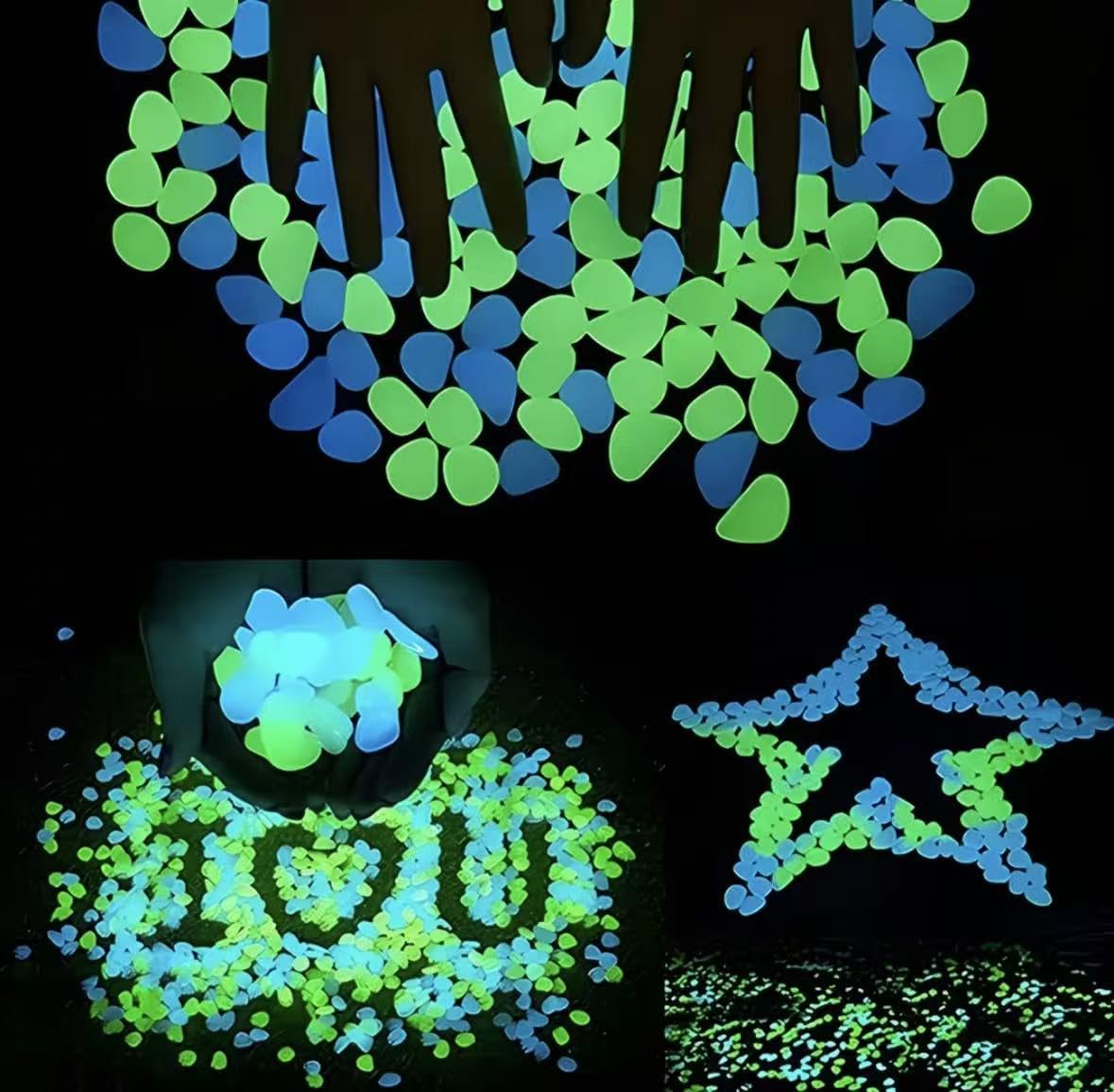 Galets phosphorescents de jardin pour baliser vos allées et terrasses la nuit