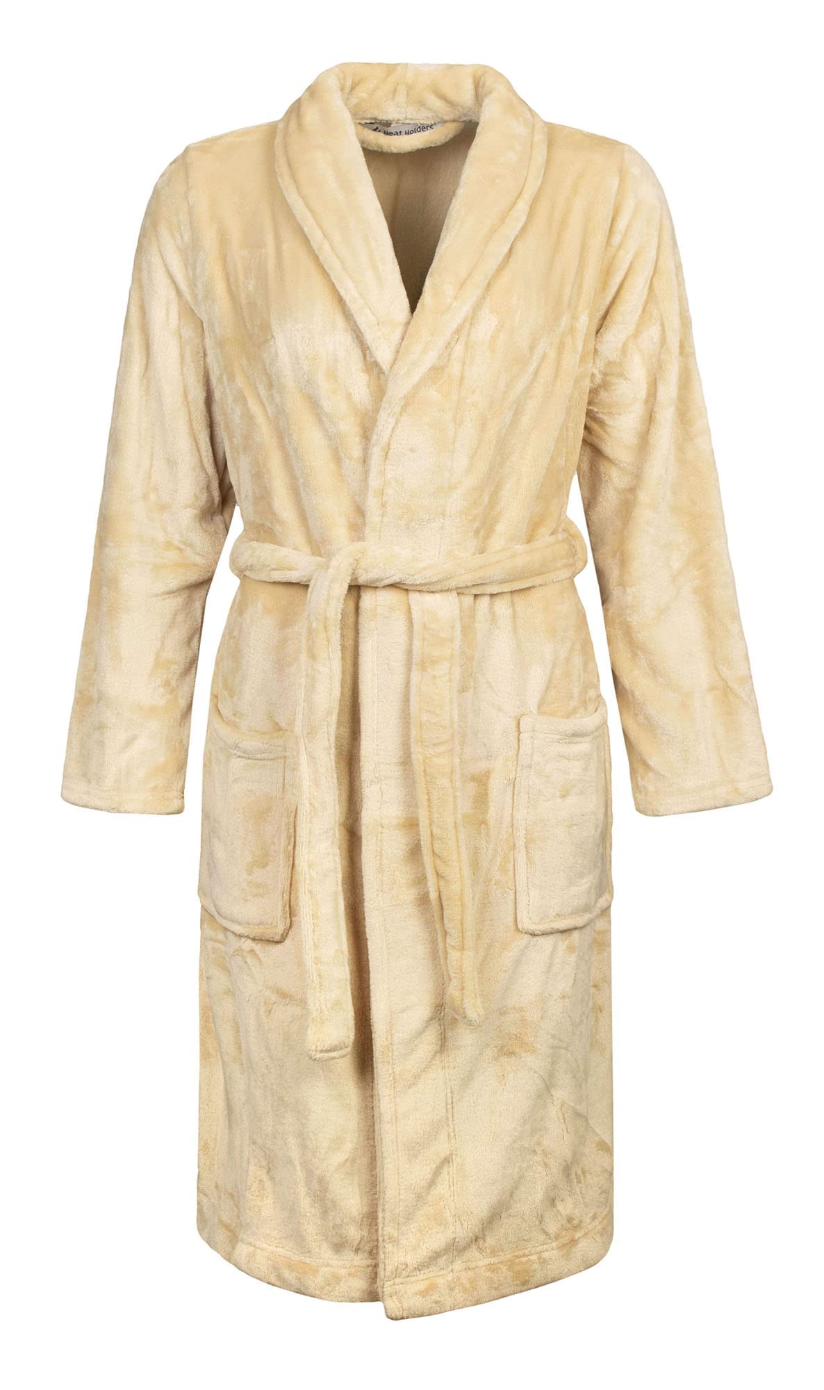 Heat Holders Ladies Fleece Bathrobe Dressing Gown - Winter Warm Thermal - XL - White
