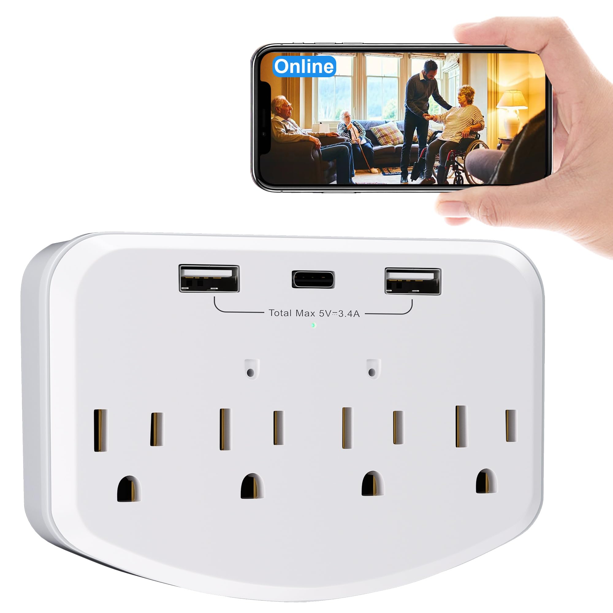 1080P Wireless Cameras Mini Small Security Wall Outlet WiFi Camera Indoor Camera for Home Security【Upgraded】