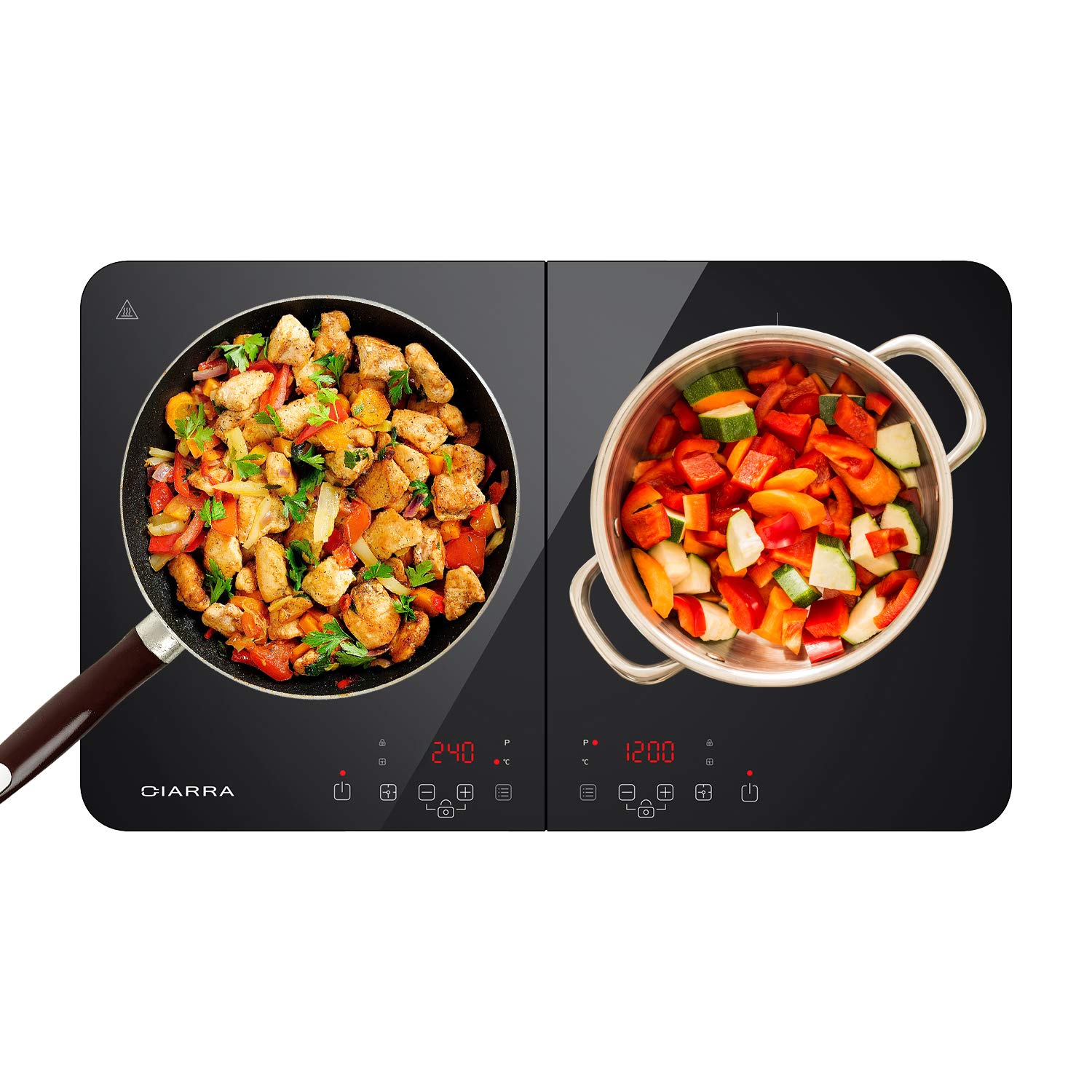 Buy CIARRA CBTIH2 Portable Induction Hob 2800W Double Cooking Zones