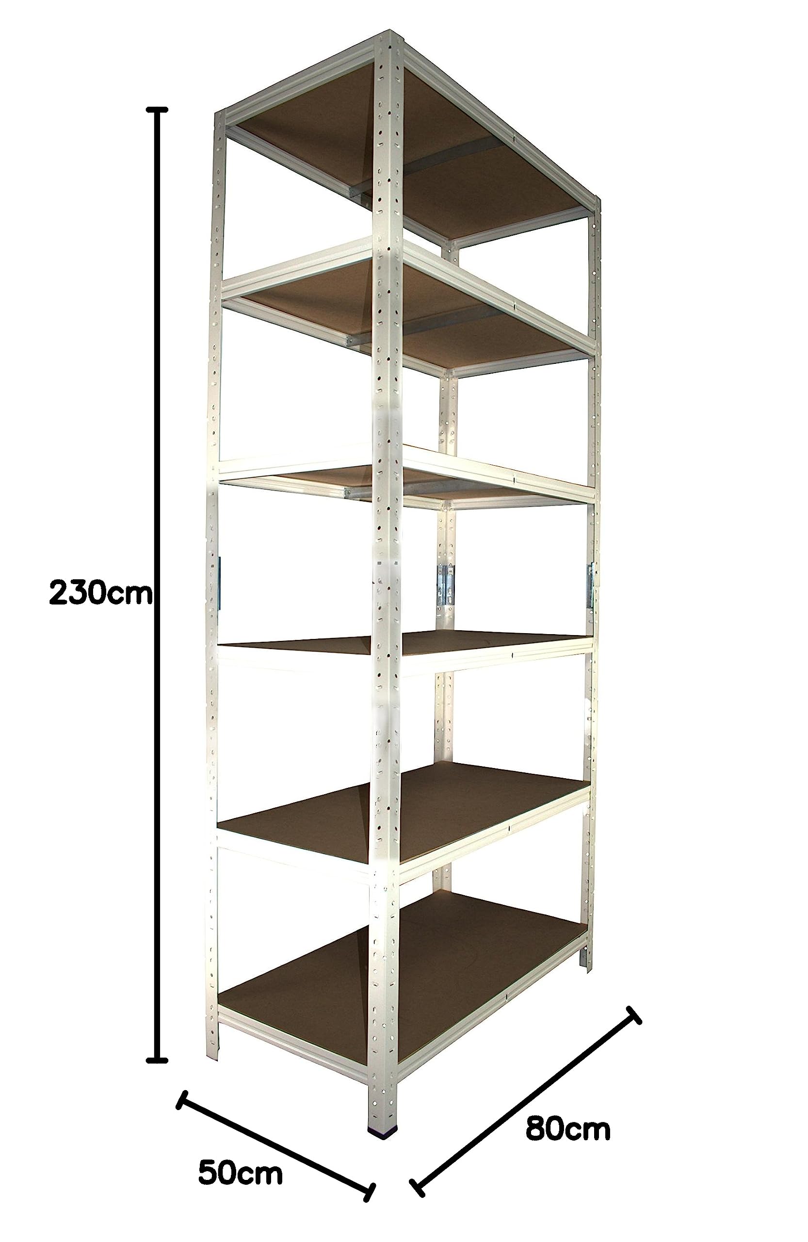 Shelfplaza® 230x80x50cm Home Étagère Charge Lourde Galvanisé/Etagere Metallique 6 Niveaux / 145kg Capacité Charge/Etagere En Metal, étagères De Rangement & Etagere Rangement Garage Acier