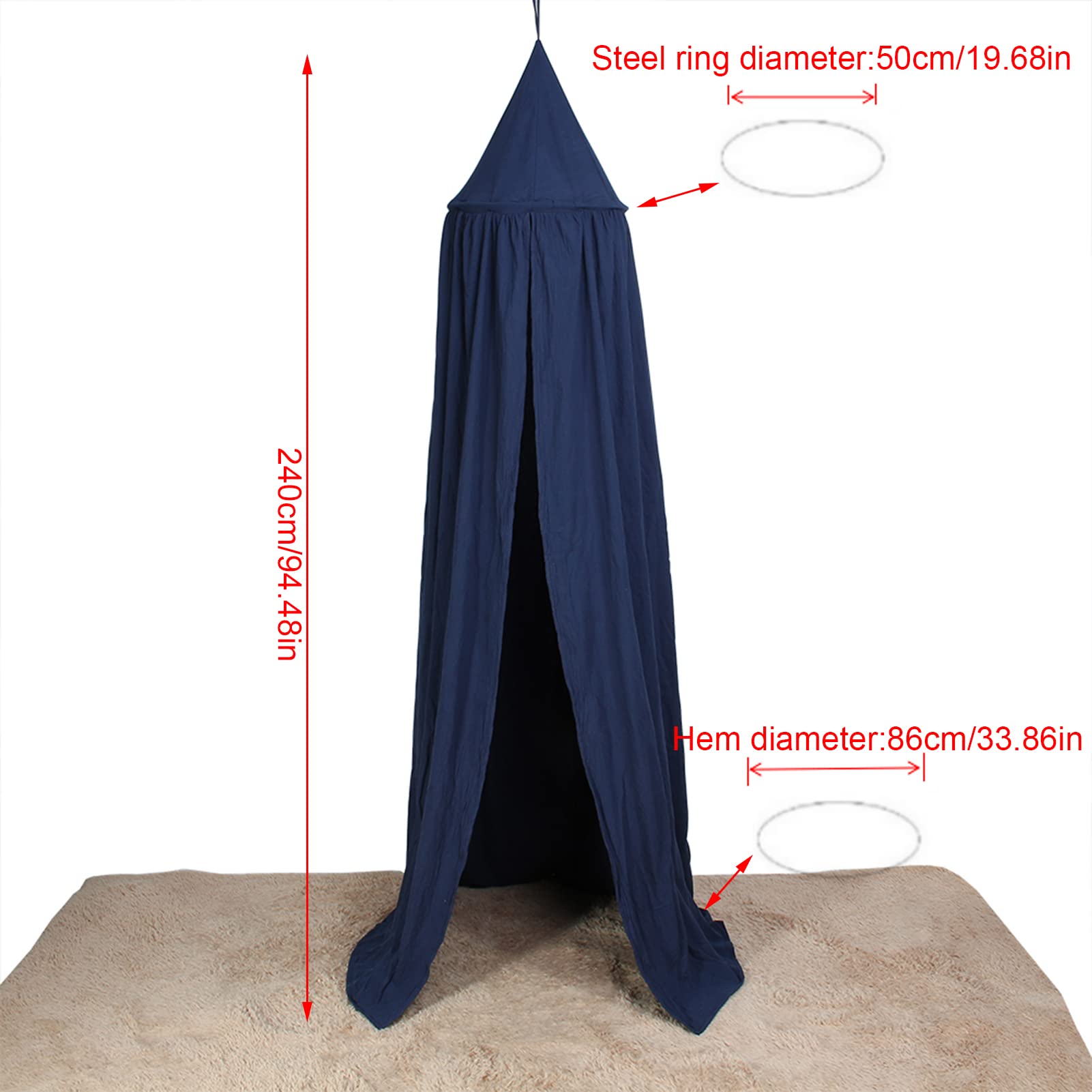 Acouto Tenda a Zanzariera con Baldacchino per Letto Sospeso a Cupola Rotonda per Bambini Che Leggono e Giocano Crea Sicurezza per e per il Morbido Realizzato in Materiale Confortevole, Accogliente