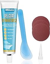 Miioto Vernis Gel pour Bateaux, Gel Coat Bateau, Kit de Réparation Gelcoat pour Réparation Rapide des Rayures, des Eclats des Fissures - Gel pour Bateaux, Jet Skis (Blanc, 100ML)