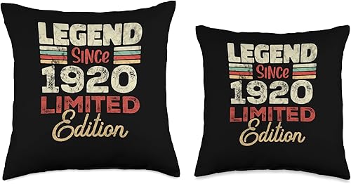 Miniatura 3 de Retro Since 1920 Limited Edition Born in 1920 103rd Birthday 103 Year Old Since 1920 Limited Edition Throw Pillow, 18x18, Multicolor