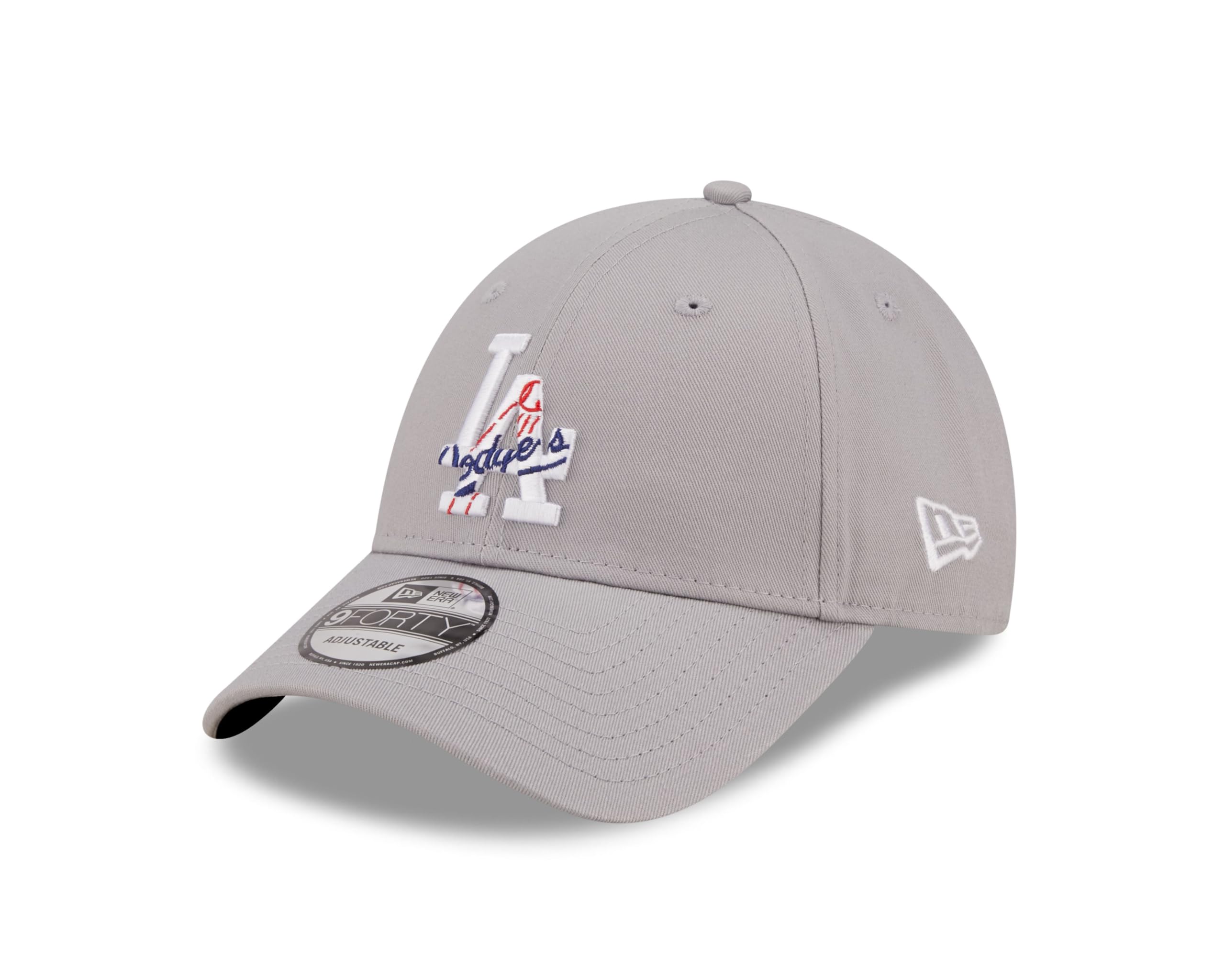 New Era Los Angeles Dodgers MLB Baseball Cap Team Logo Grey LA Curved Visor Adjustable hat